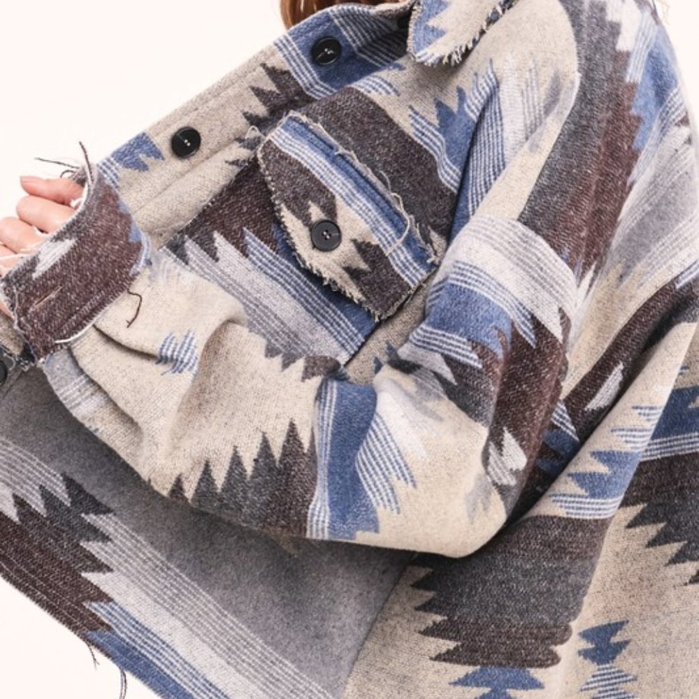 Aztec Jacket - Teal - Picture 9 of 11